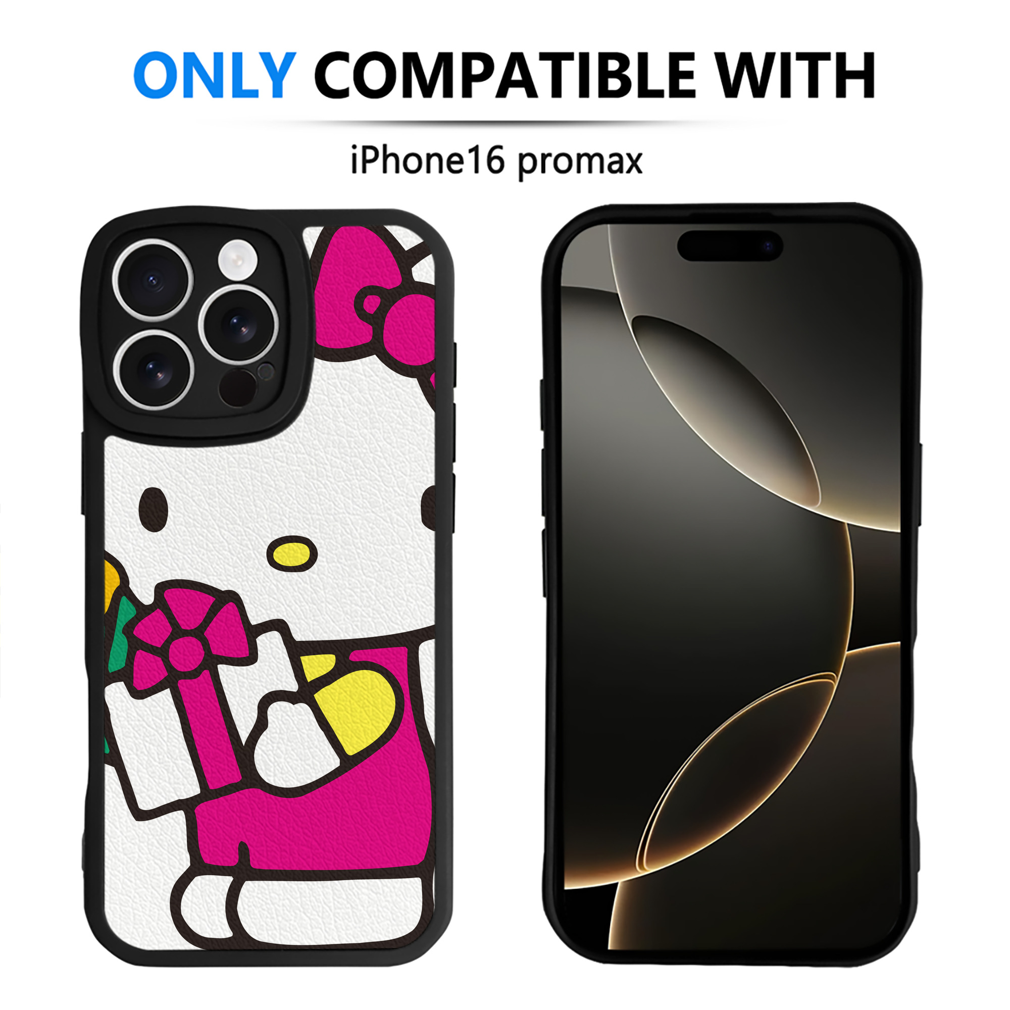 （画像用） Hello Kitty ハローキティ 【iPhone 16シリーズ対応】シリコンスマホケース（レザー調） 材質：シリコン